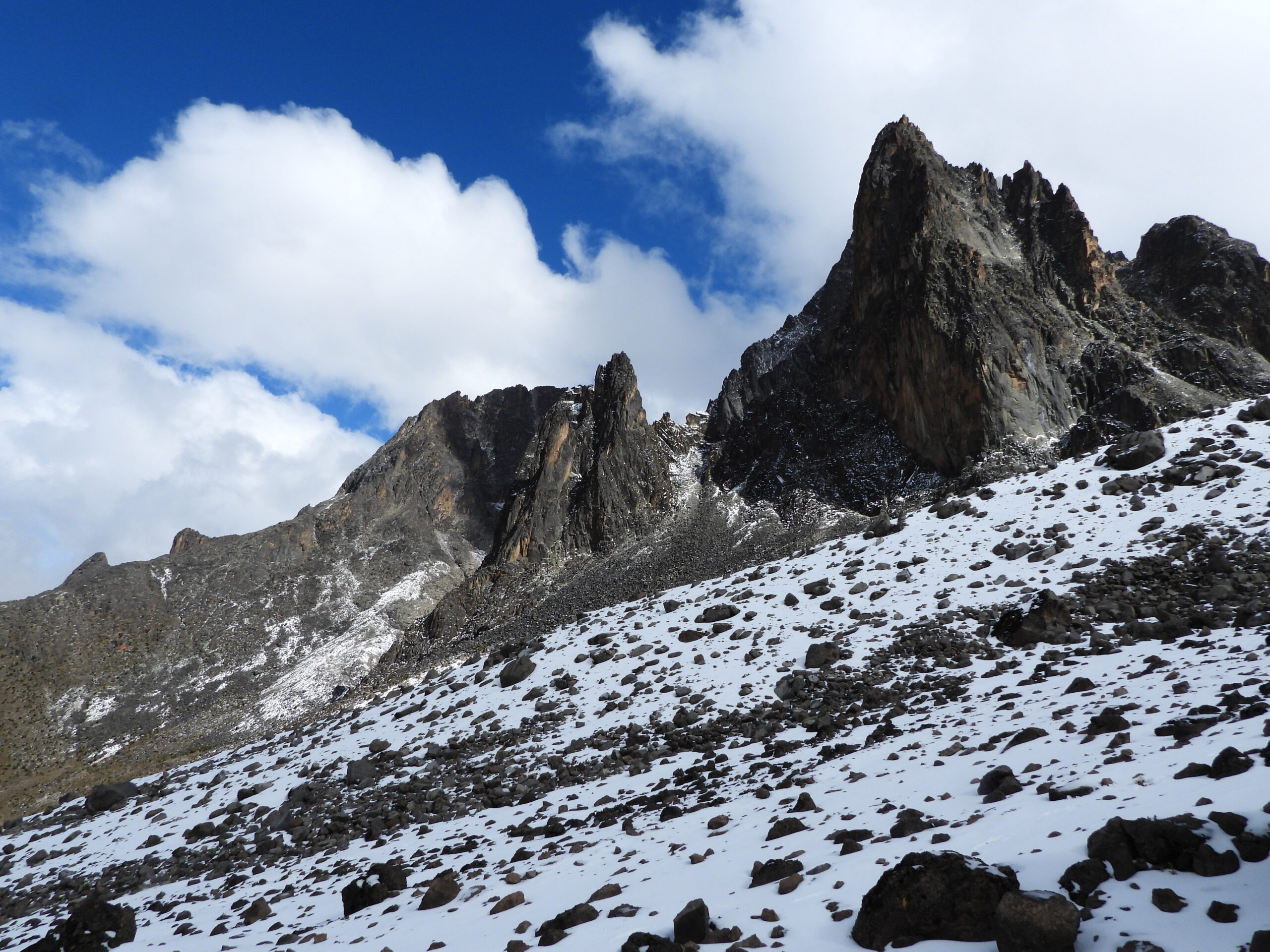 Group trek on Mount Kenya